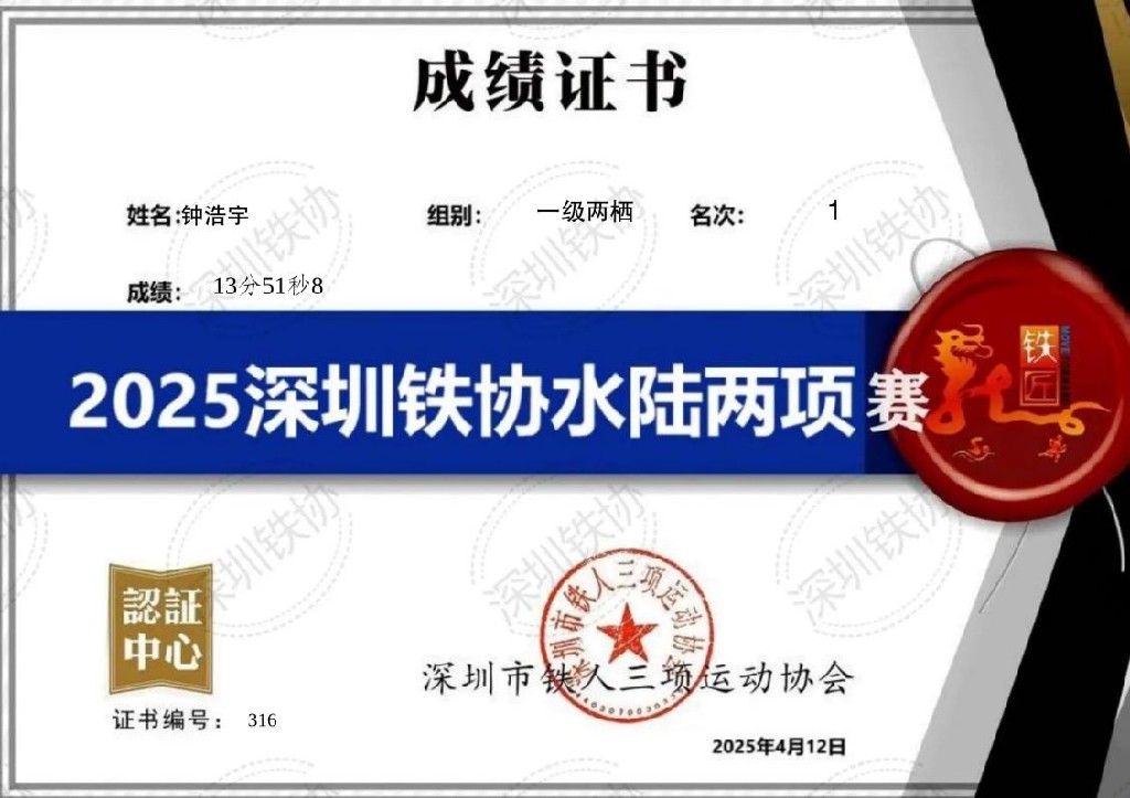 钟浩宇：小铁人冠军的成长故事